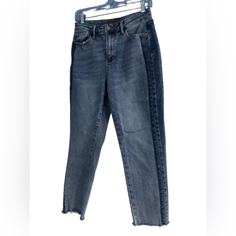 Judy Blue Straight Leg Blue Jeans with Raw Hem Size 27